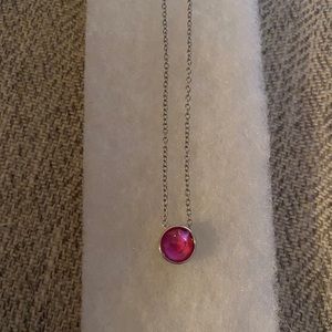 Touchstone hot pink ice necklace